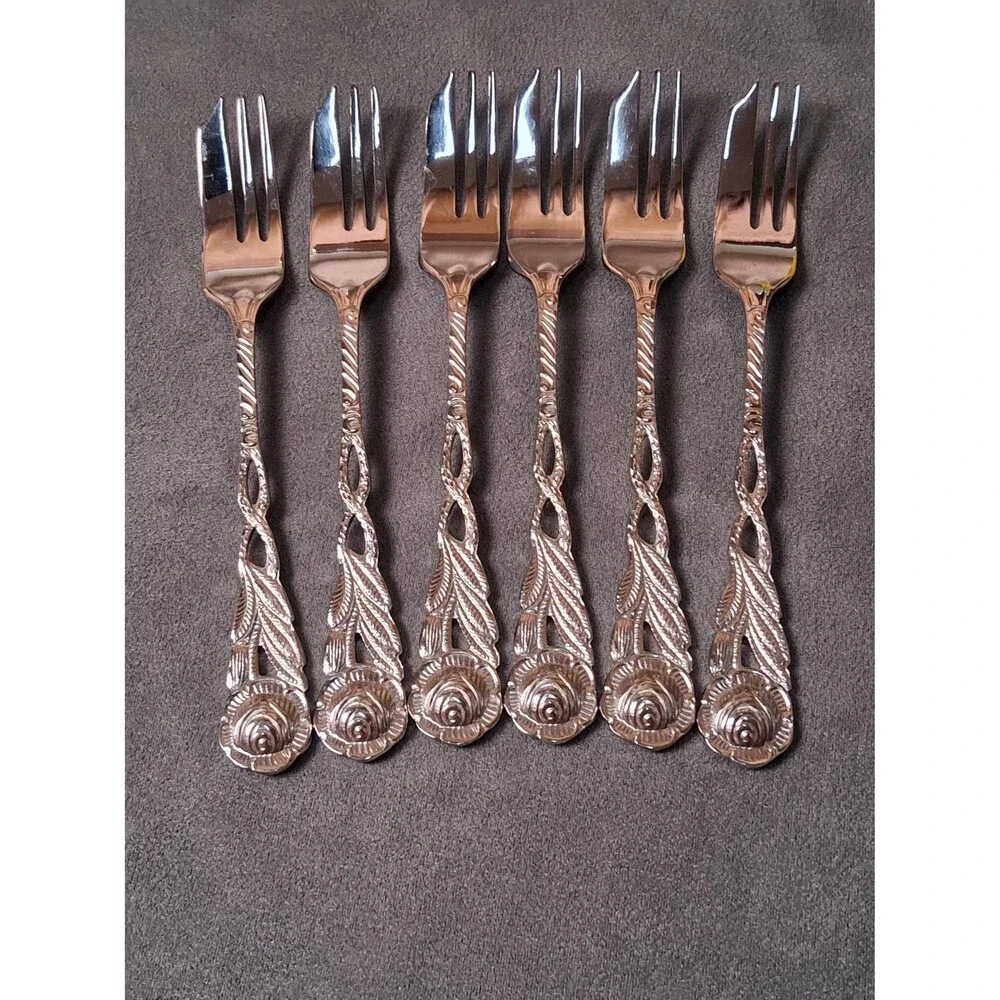 Rose Pastry Dessert Forks Sweden Hildesheimer Rose Style